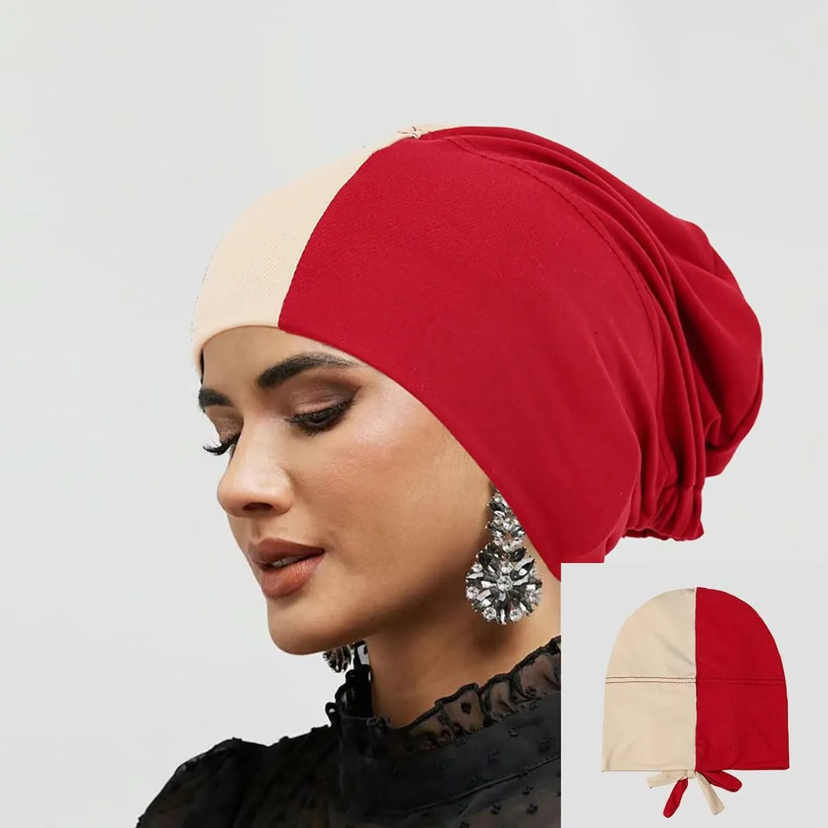 ® New Hijab Turban Hats for Women Muslim Hijab Undercap Underscarf Hair Loss Beanie Chemo Caps