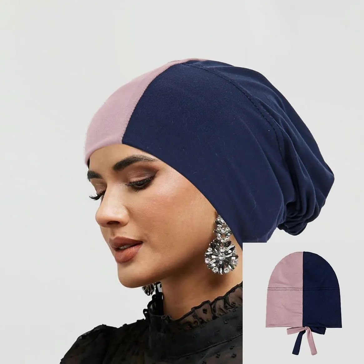 ® New Hijab Turban Hats for Women Muslim Hijab Undercap Underscarf Hair Loss Beanie Chemo Caps