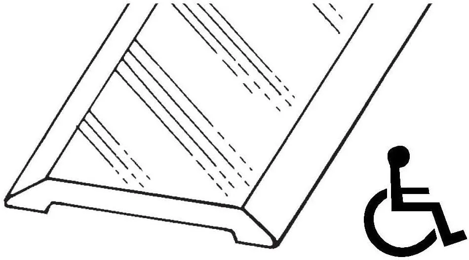 2 1/2" Wide Flat Aluminum Threshold 1/4" High Made in USA by Randall Part Number A-70-M (6 FT Long Black)