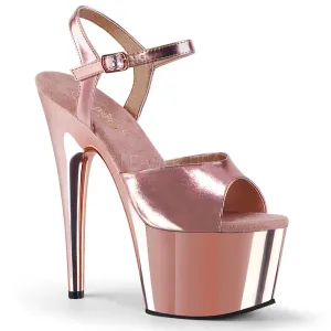 7 Inch Heel ADORE-709 Rose Gold Chrome