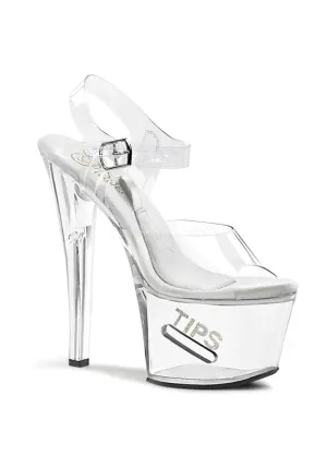 7" Heel, 2 3/4" PF Ankle Strap Sandal