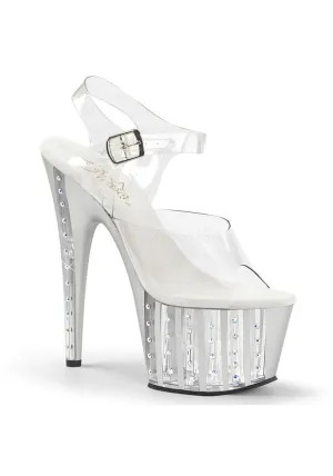 7" Heel, 2 3/4" RS Lined PF Ankle Strap Sandal