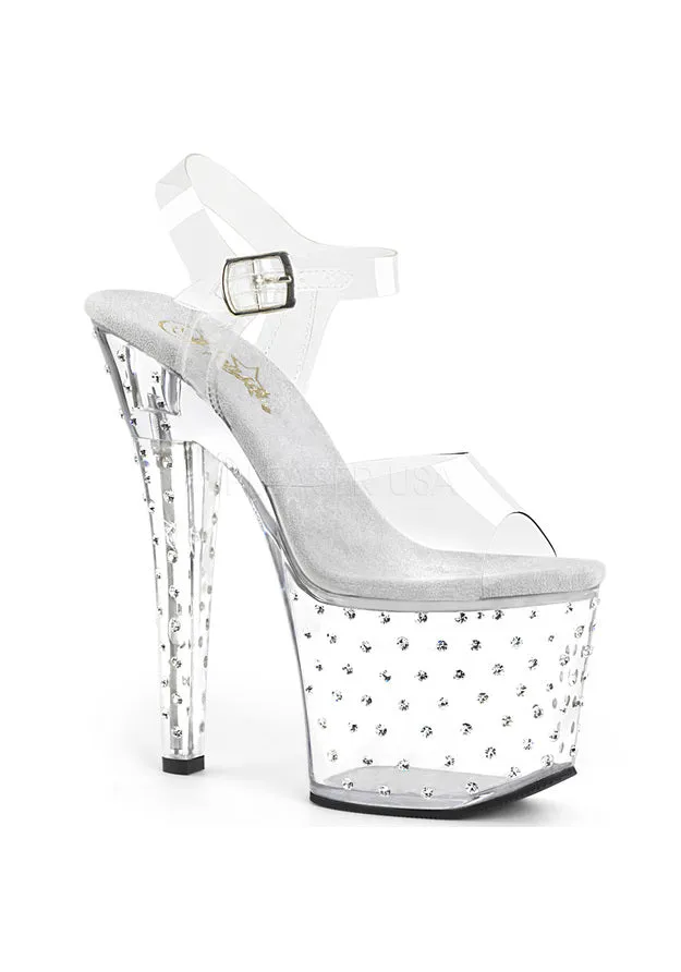 7" Heel, 3 1/4" PF Ankle Strap Sandal