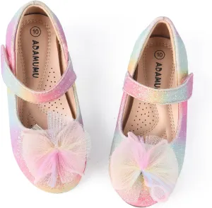 ADAMUMU Girls Dress Up Shoes Sparkly Shoes for Girls Princess Mary Jane School Uniform Dress Shoes in Performance, Prom and Graduation for Toddler/Little/Big Kids