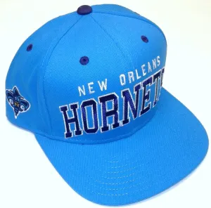 adidas NBA New Orleans Hornets Flat Bill Snapback Hat - OSFA - NG13Z Turquoise