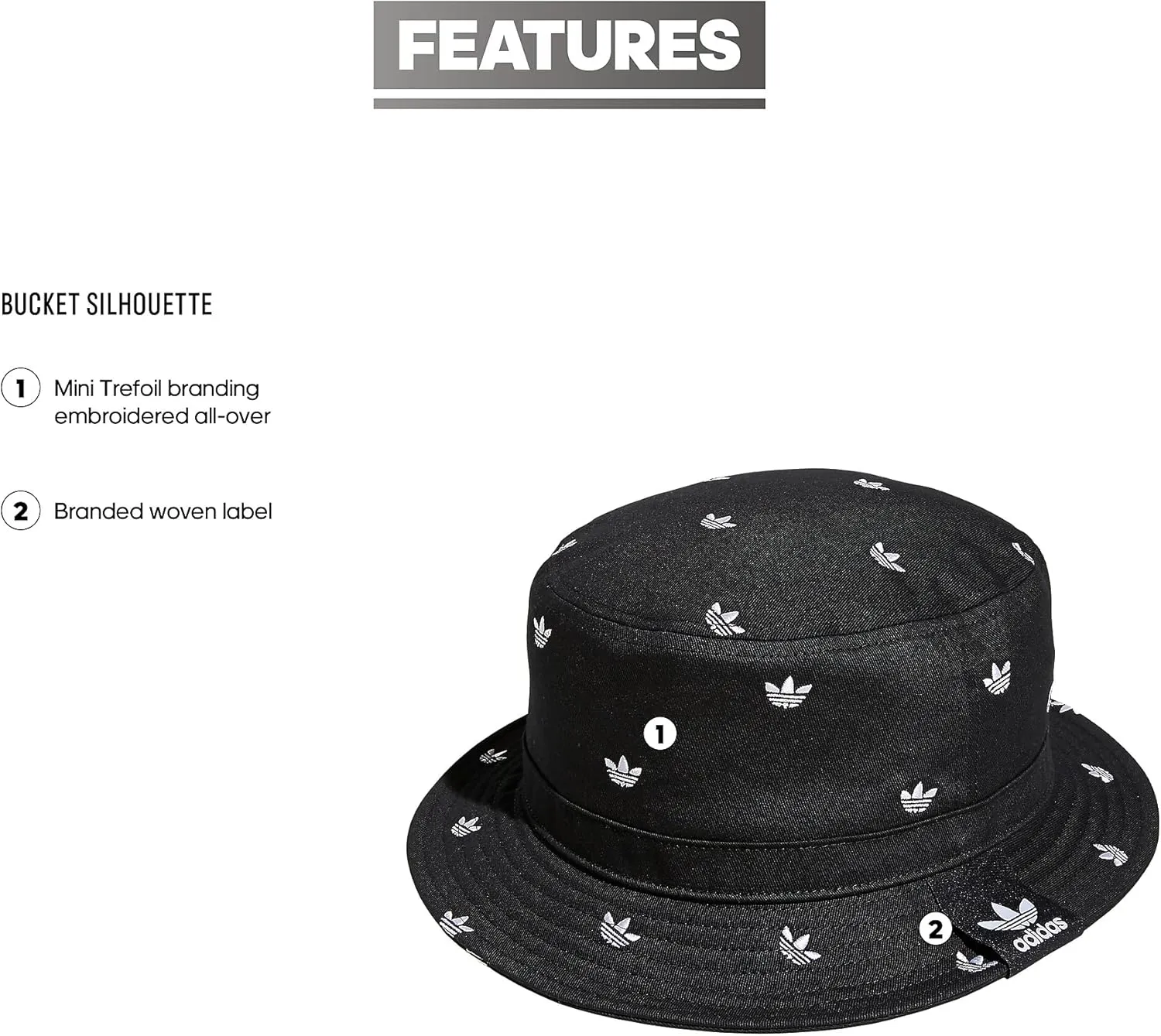 adidas Originals Unisex Adult Washed Bucket Hat