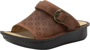 Alegria Womens Klover - Leather Adjustable Slide - Timeless Comfort, Arch Support and Stylish Women's Shoe for Easy Step In - Slip-Resistant - Nursing and Healthcare Professionals