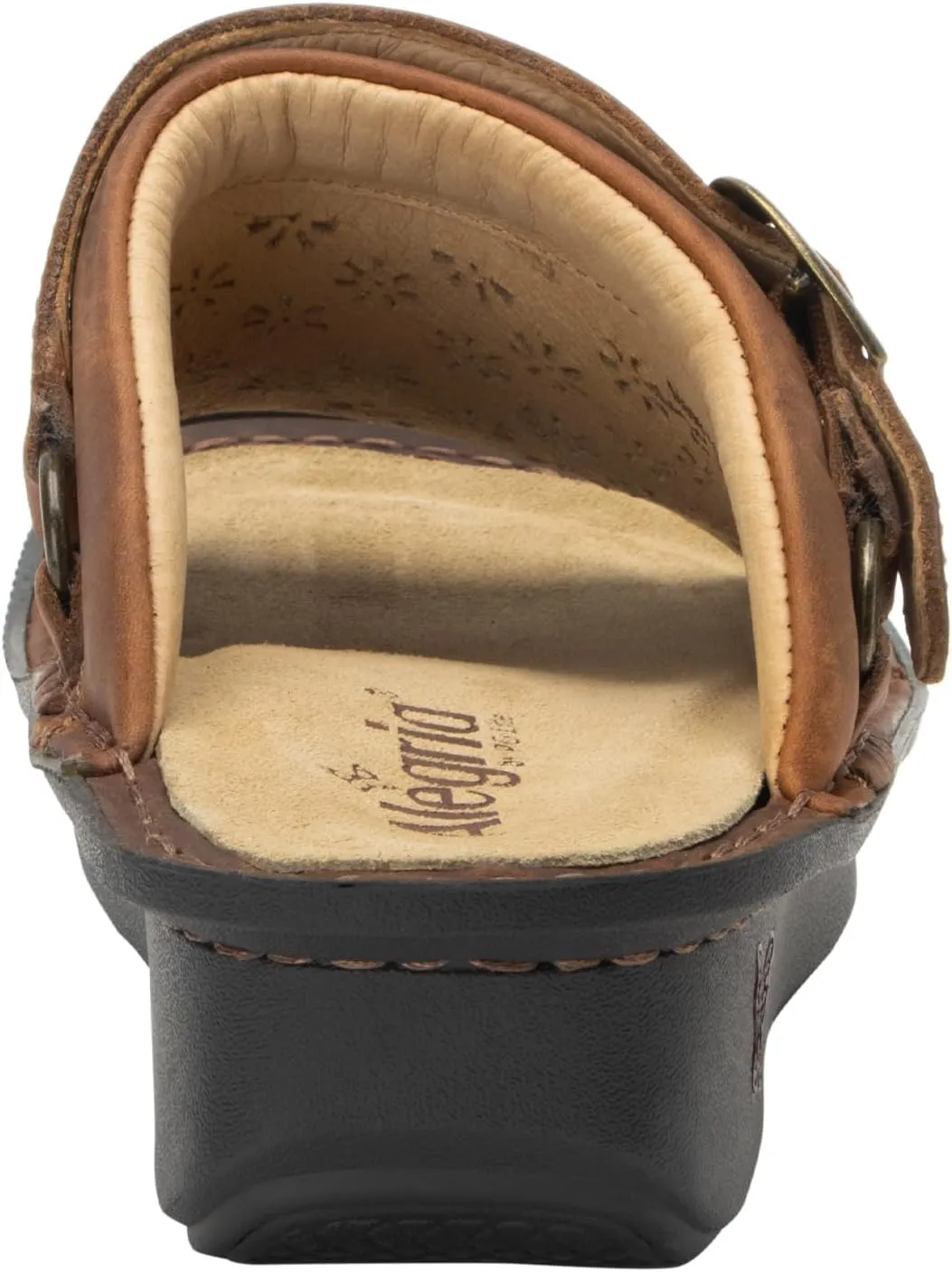 Alegria Womens Klover - Leather Adjustable Slide - Timeless Comfort, Arch Support and Stylish Women's Shoe for Easy Step In - Slip-Resistant - Nursing and Healthcare Professionals