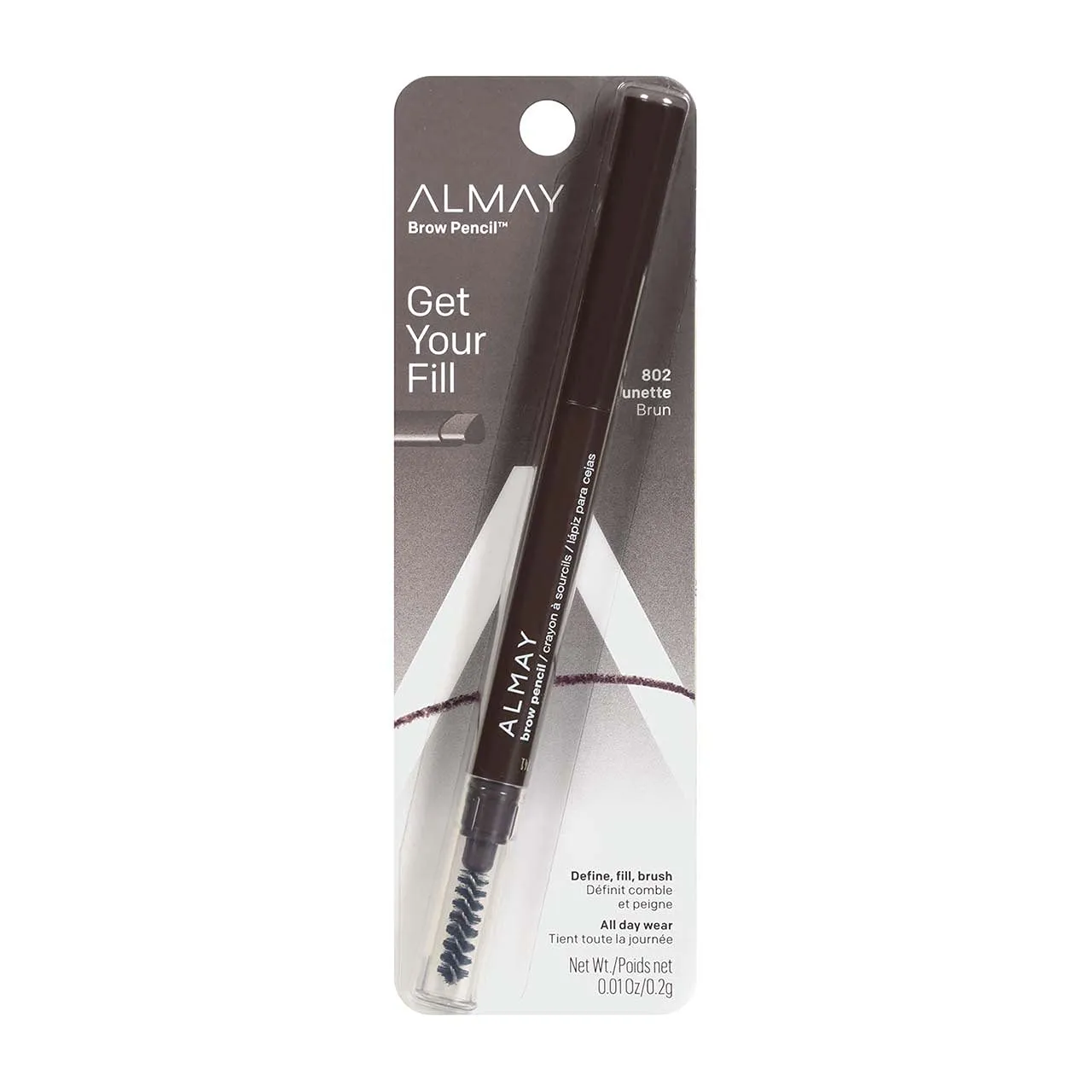 Alm Brow Pencil 02 Brunet Size .10 O Almay Brow Pencil 02 Brunette 0.10oz