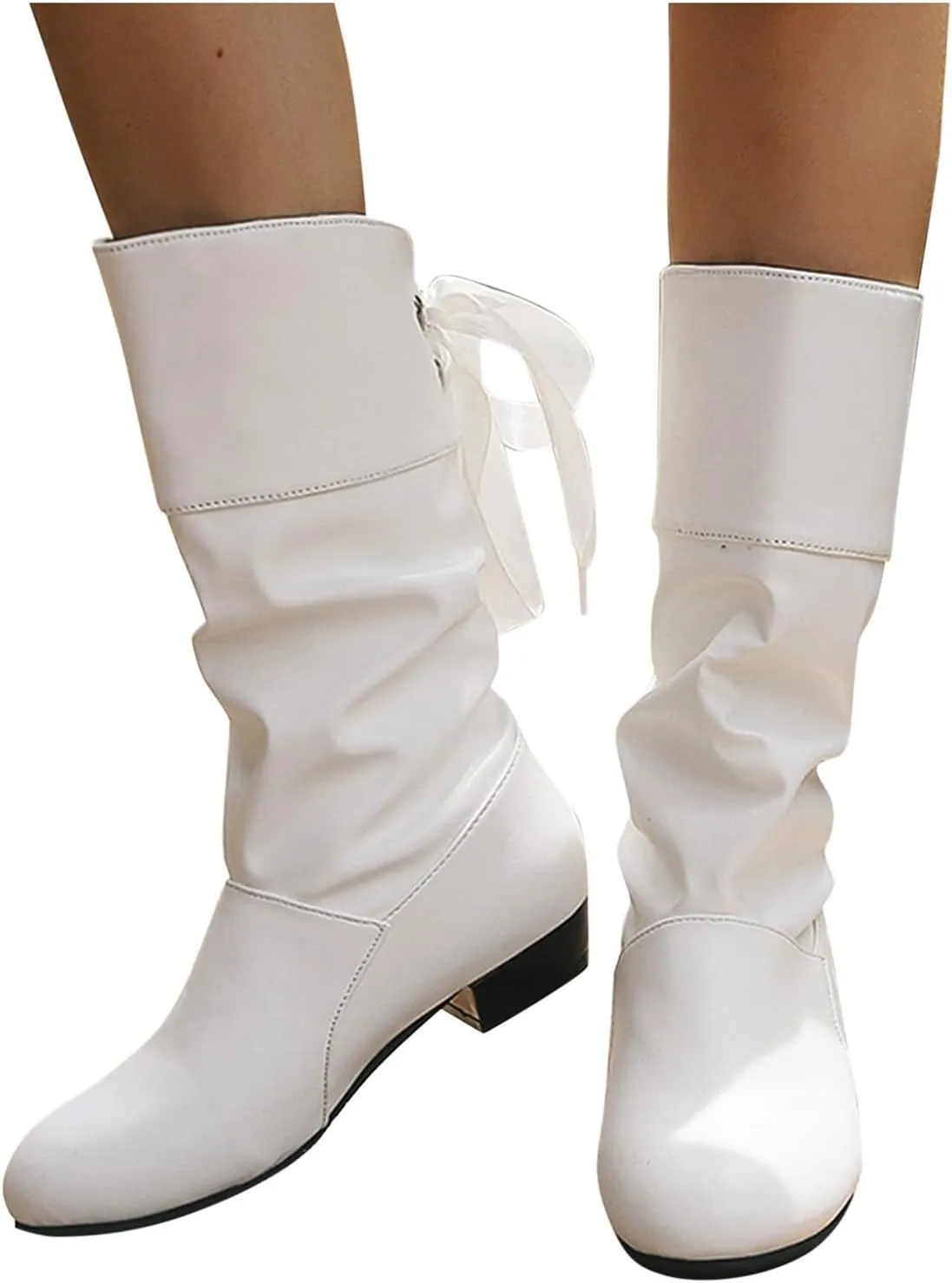 AMDBEL Wide Calf Boots for Women Low Heel Womens Fall Boots 2024 Winter Long Riding Boots Casual Knee High Booties Shoes