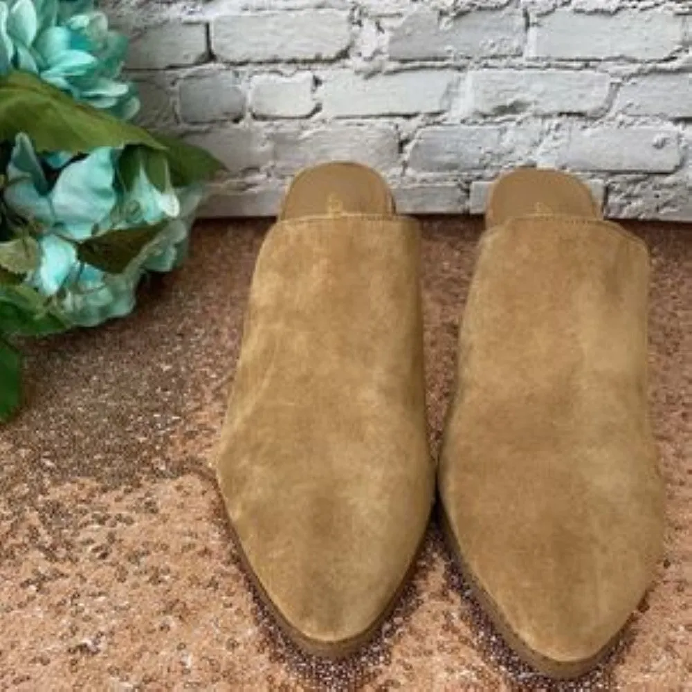 American Rag Brown Leather Heidi Mules 8.5M