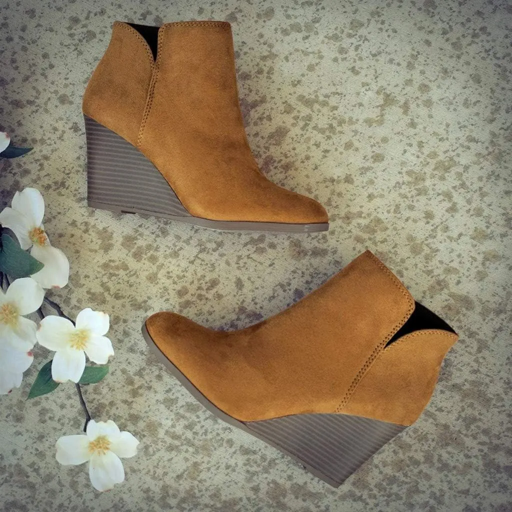 Ankle Booties for Women Leather Low Heel Ankle Boots Stacked Mid Heel Dress Boots Chunky Heels Side Zipper Booties