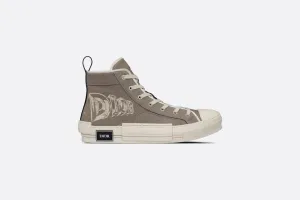 B23 High-Top Sneaker • Beige Canvas with AsteroDior Signature