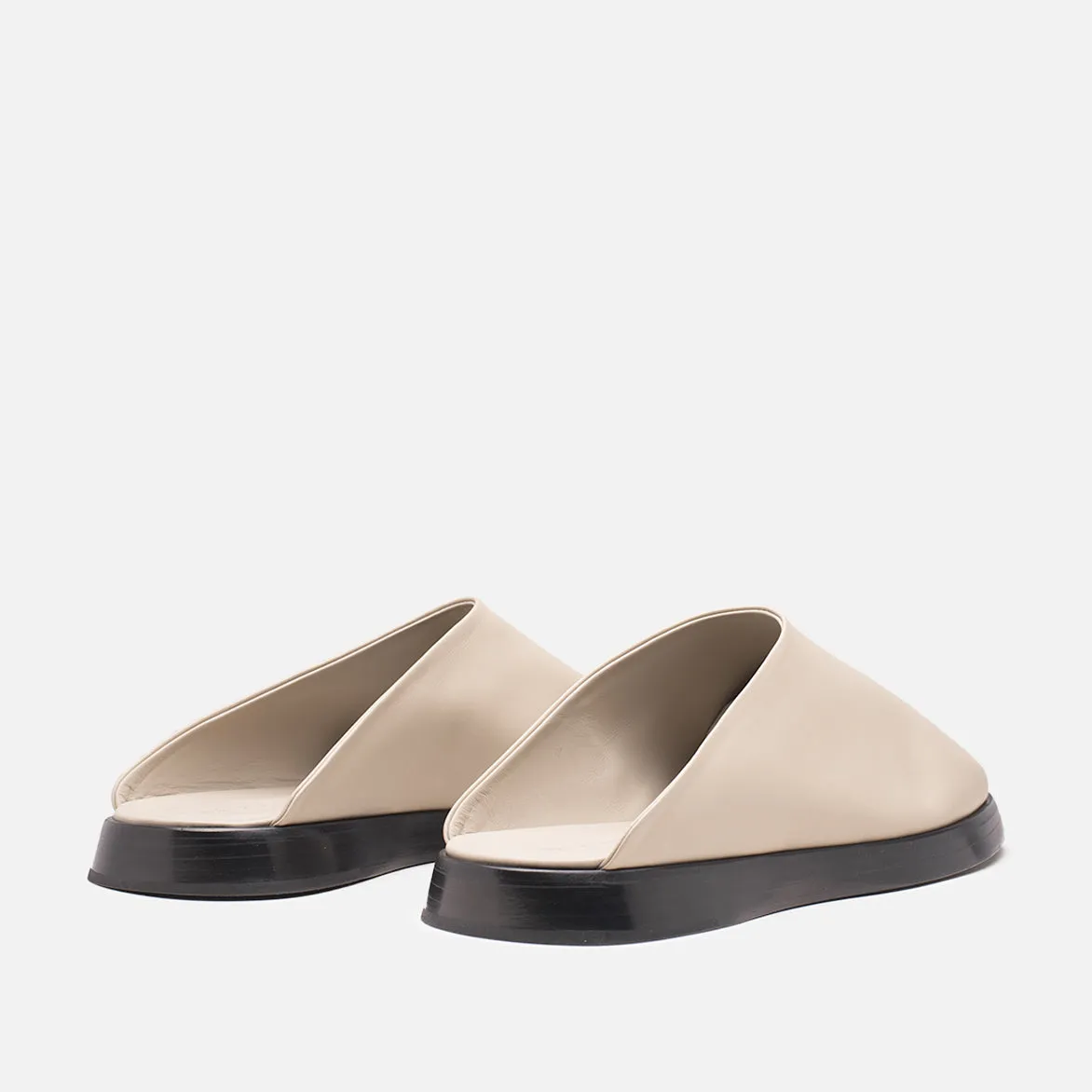 BACKLESS MULE - TAUPE