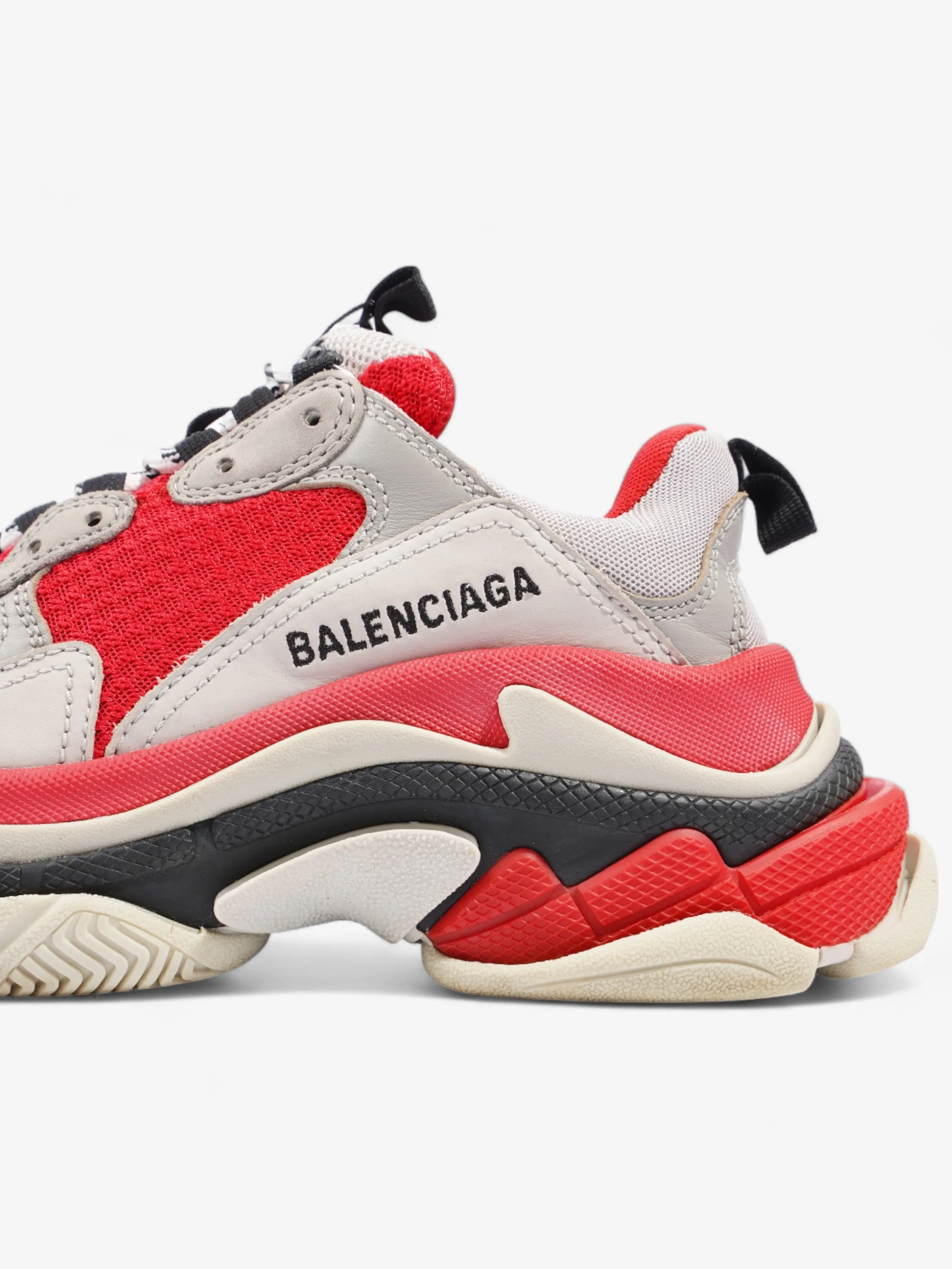 Balenciaga Triple S Sneaker Red / Grey Mesh EU 36 UK 3