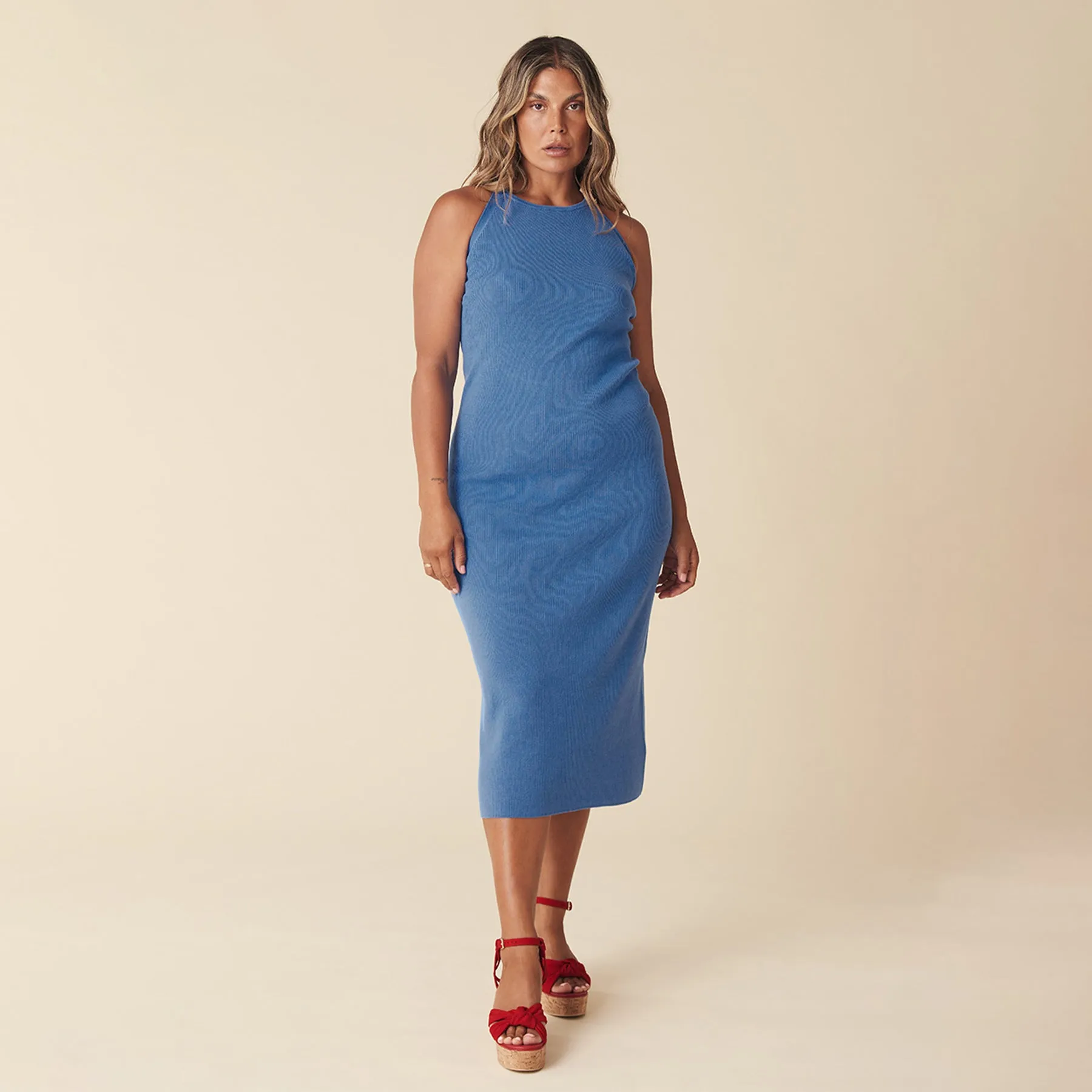 Barefoot Rib Backless Dress