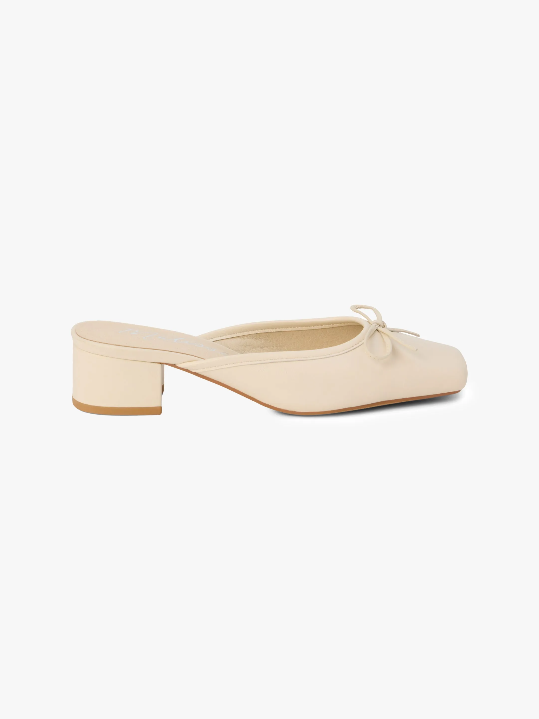 Basilio Heeled Mule - Ivory