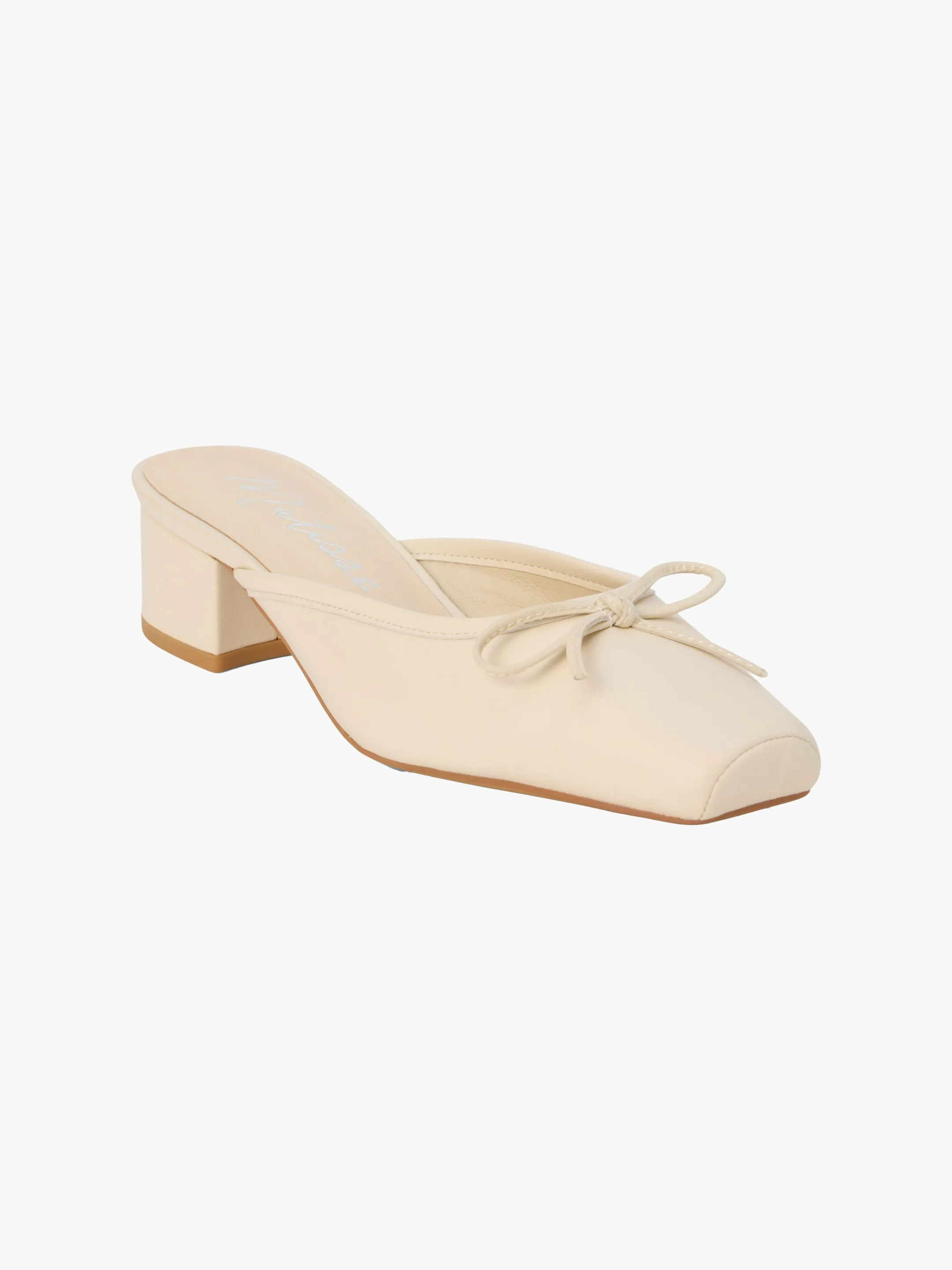 Basilio Heeled Mule - Ivory