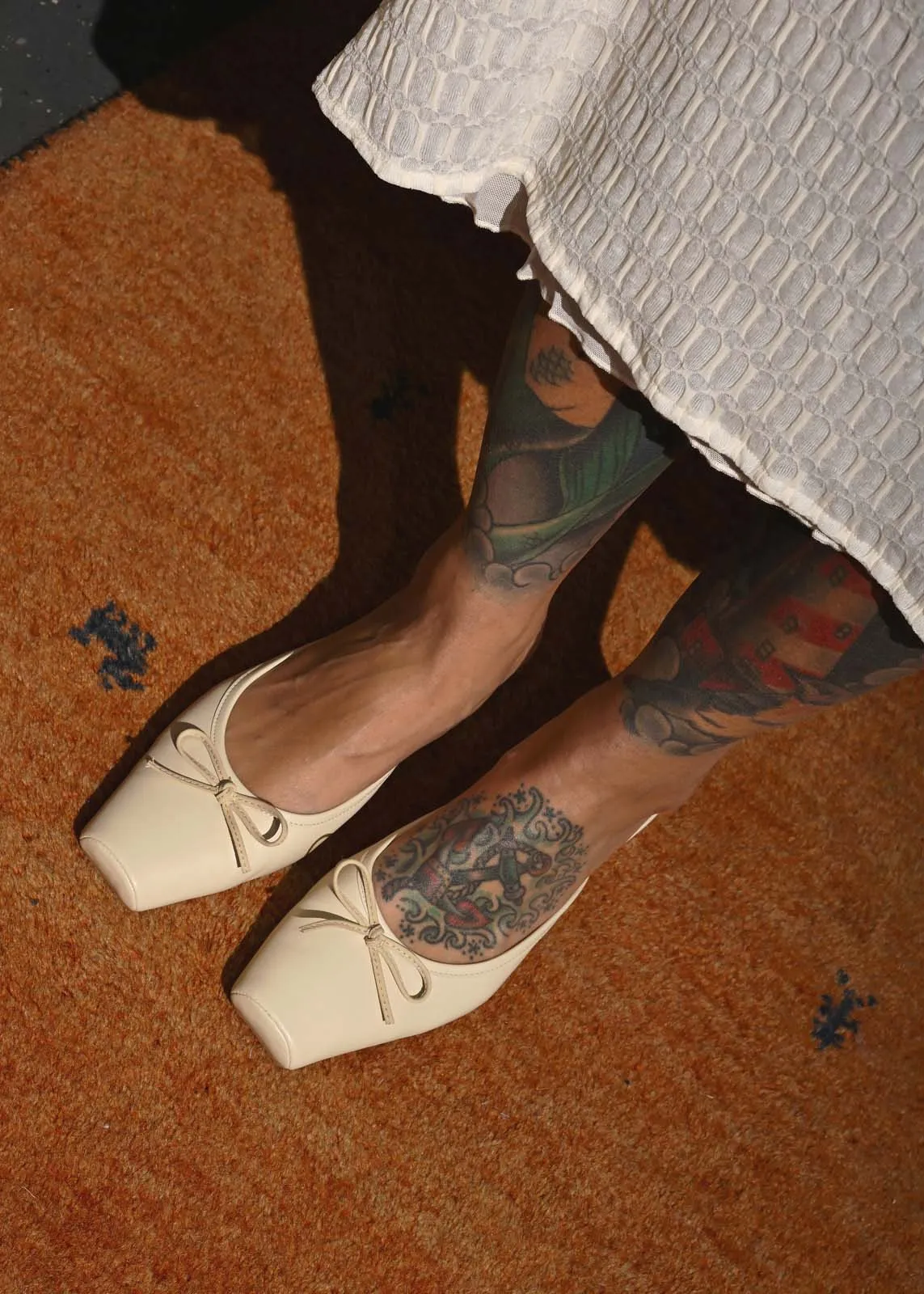 Basilio Heeled Mule - Ivory