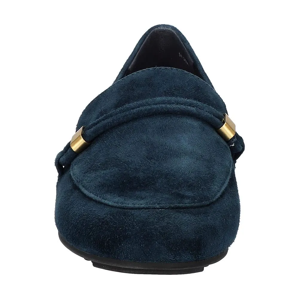 Bella Vita Women's Jerrica Loafer, Navy Suede Leather, 7.5