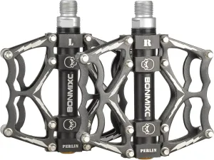 Bike Pedals 9/16" Skull Pattern Mountain Bike Pedals Sealed Bearing Bicycle Pedals Aluminum Alloy Flat Road Bike Pedals