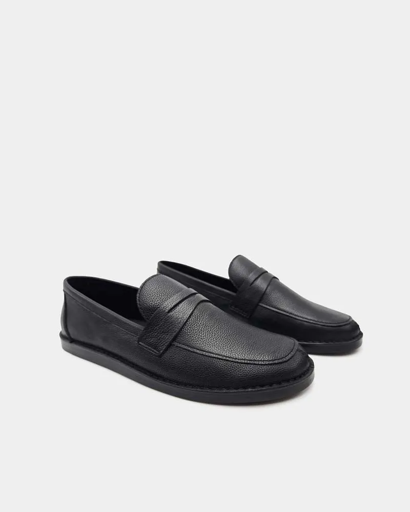 Black Leather Classic Penny Loafer