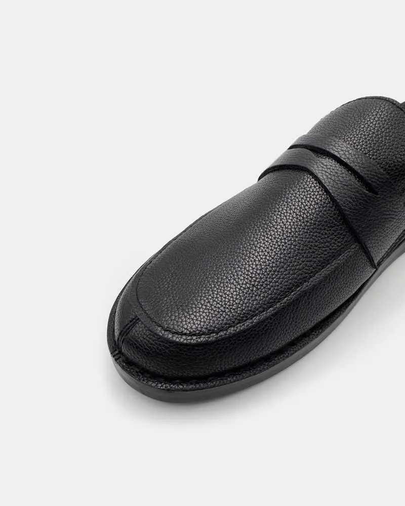 Black Leather Classic Penny Loafer