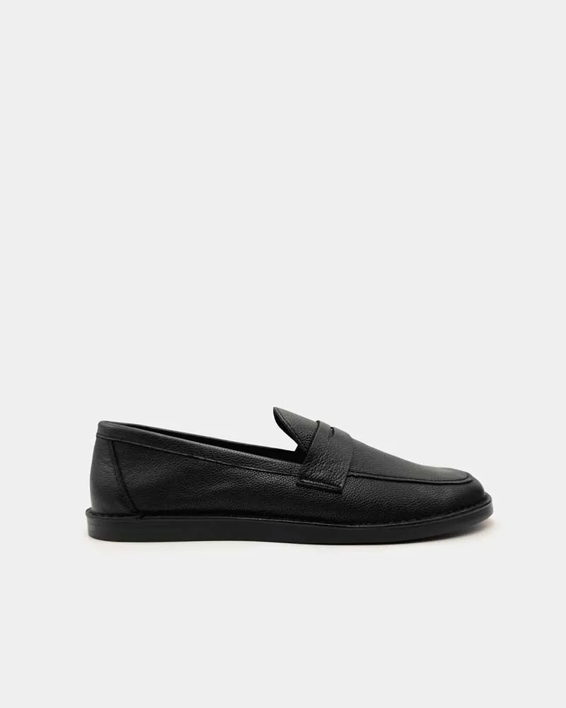 Black Leather Classic Penny Loafer