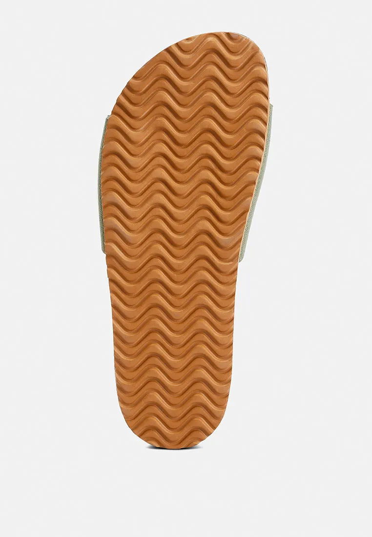 Buckle Strap Slip-On Sandals By Ruw