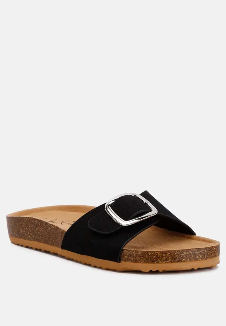 Buckle Strap Slip-On Sandals By Ruw