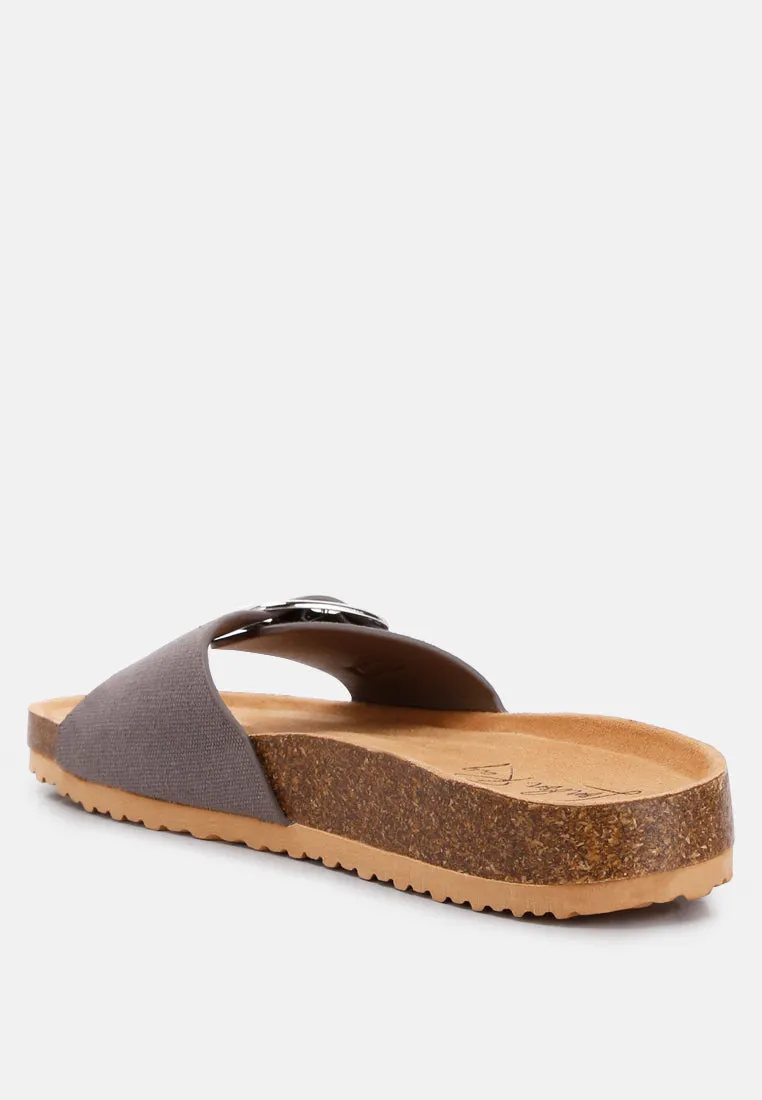 Buckle Strap Slip-On Sandals By Ruw
