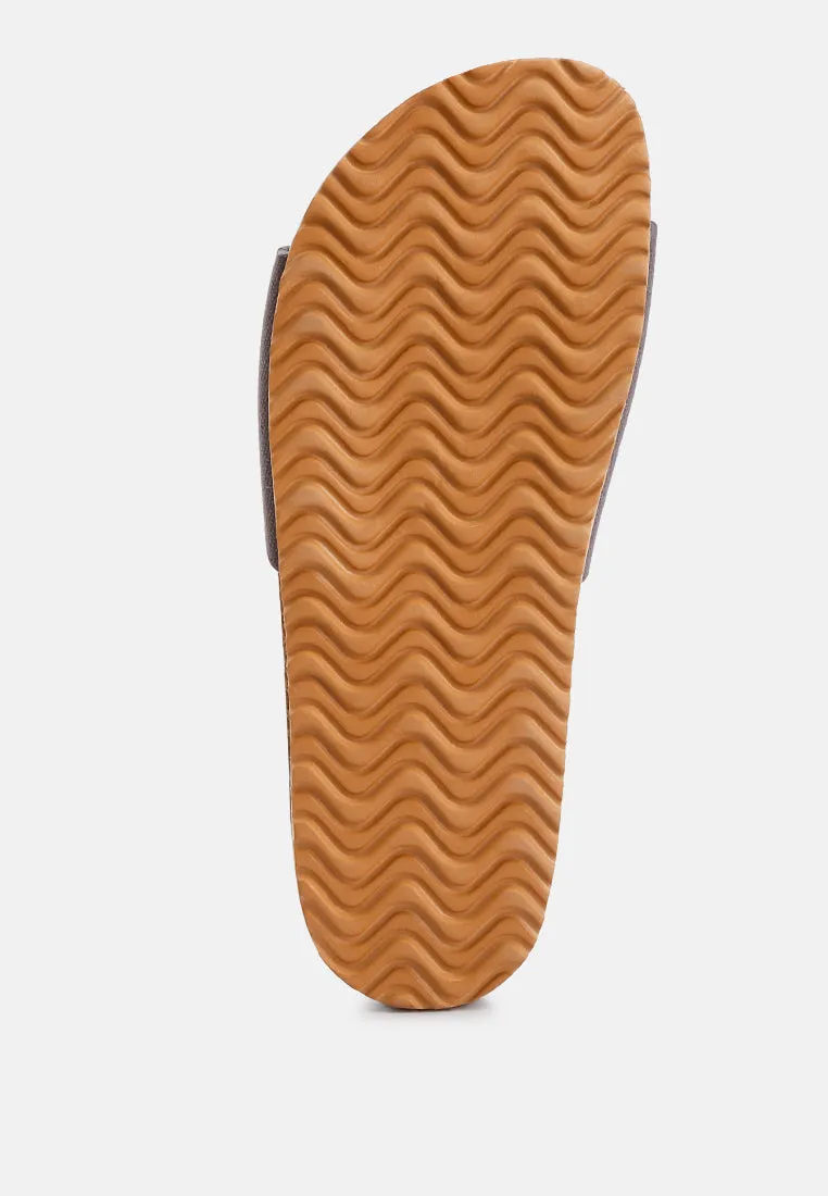 Buckle Strap Slip-On Sandals By Ruw