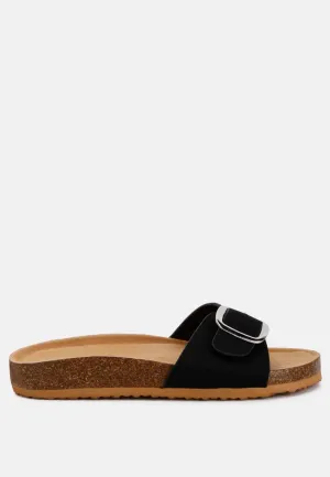 Buckle Strap Slip-On Sandals By Ruw