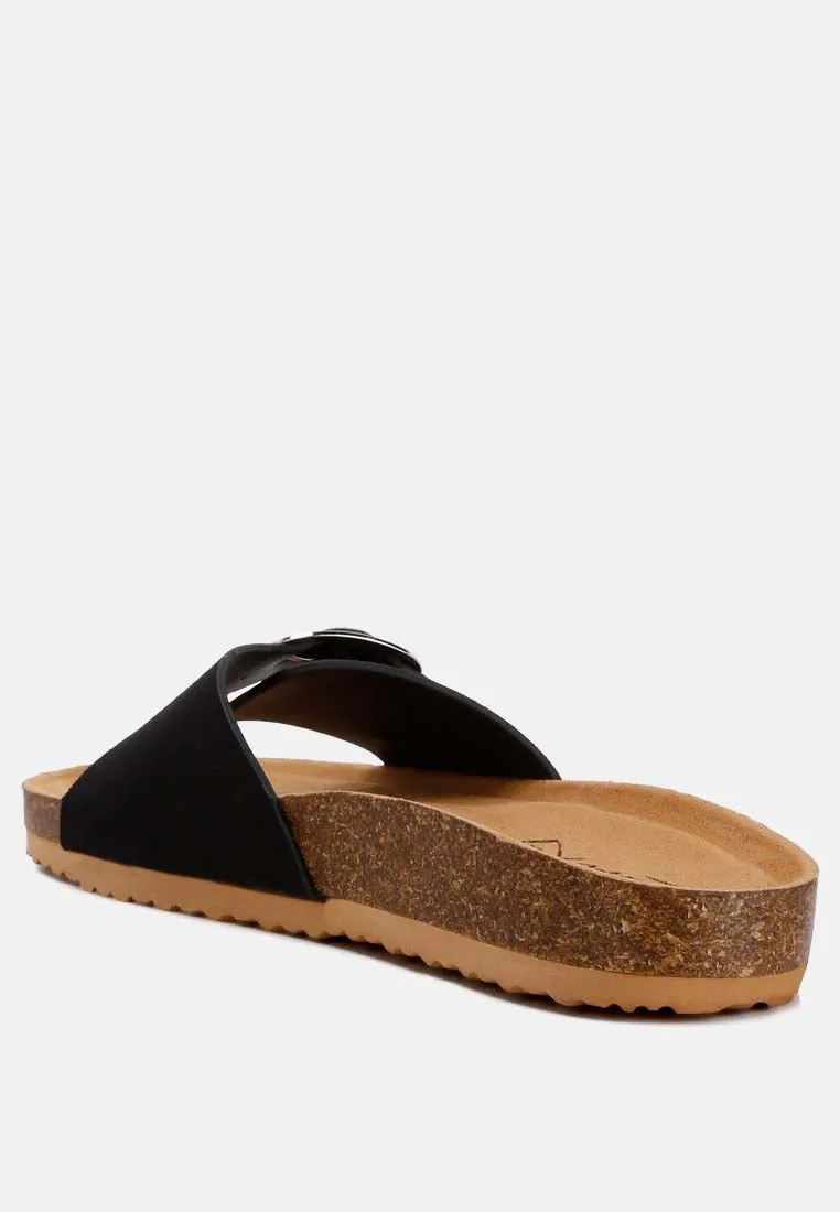 Buckle Strap Slip-On Sandals By Ruw