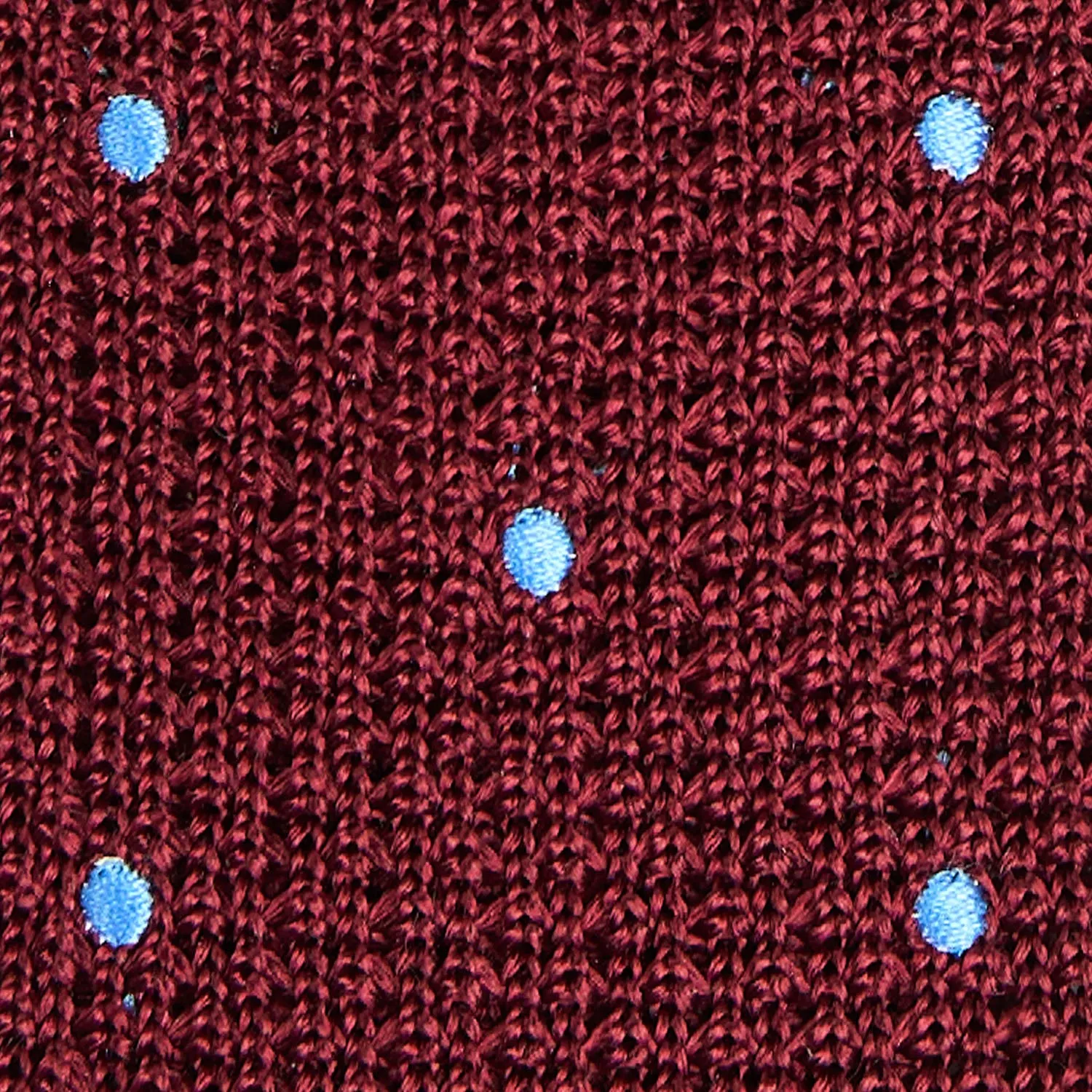 BURGUNDY SILK KNITTED TIE