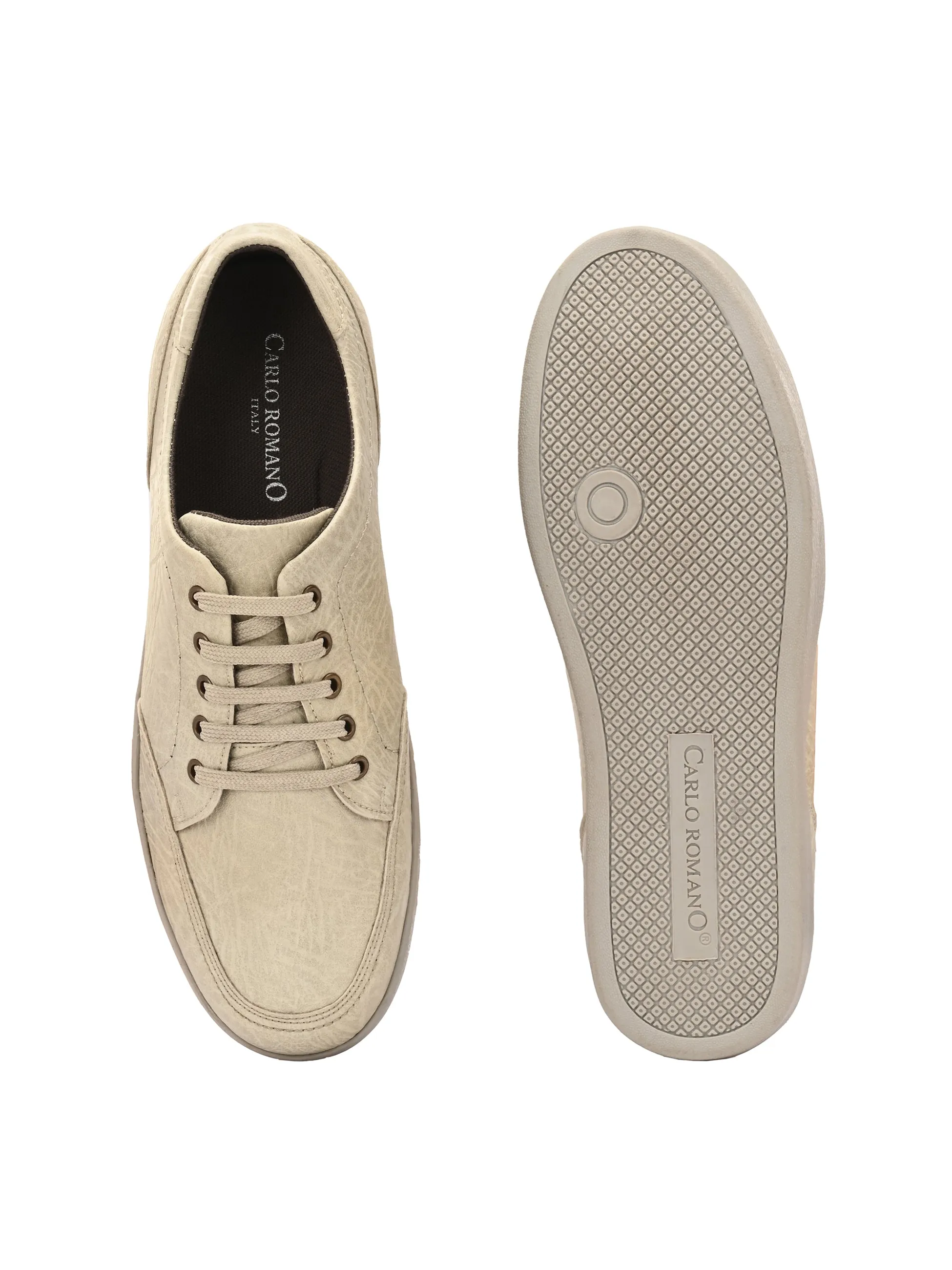 CARLO ROMANO BY WASAN SHOE MEN'S ITALIAN VEGAN LEATHER SNEAKER SHOE