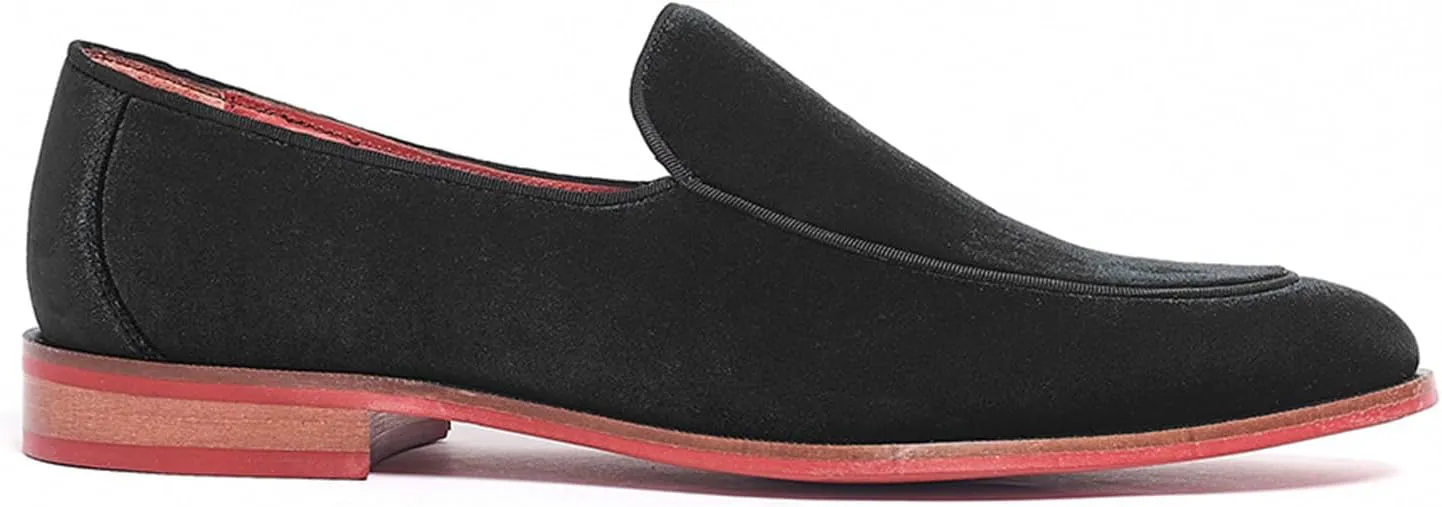Carlos Santana Prince Velvet Loafer for Men | Easy Slip-on Style | Slip Resistant Rubber Outsole & Cushioned Leather Footbed