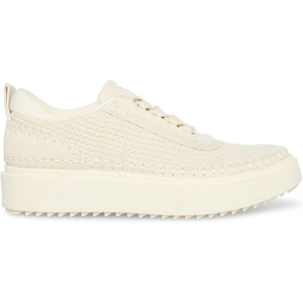 Charlie Beige Textile Lace Up Trainers
