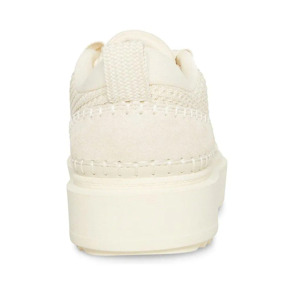 Charlie Beige Textile Lace Up Trainers