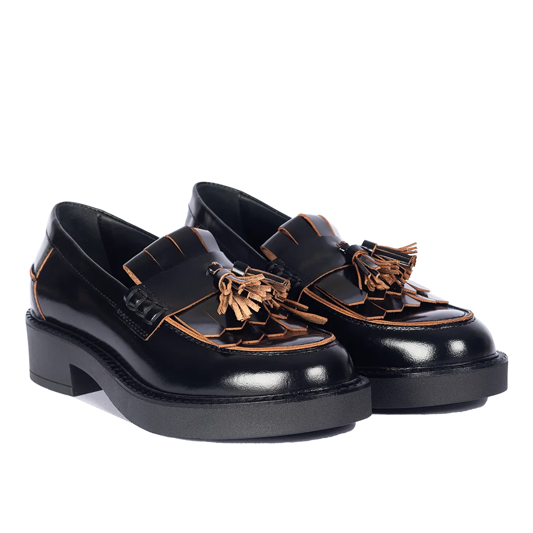 Chunky Penny Loafer mit Fransen- und Quastendetail