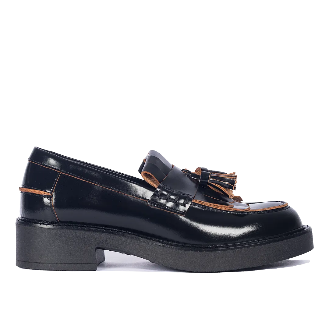 Chunky Penny Loafer mit Fransen- und Quastendetail