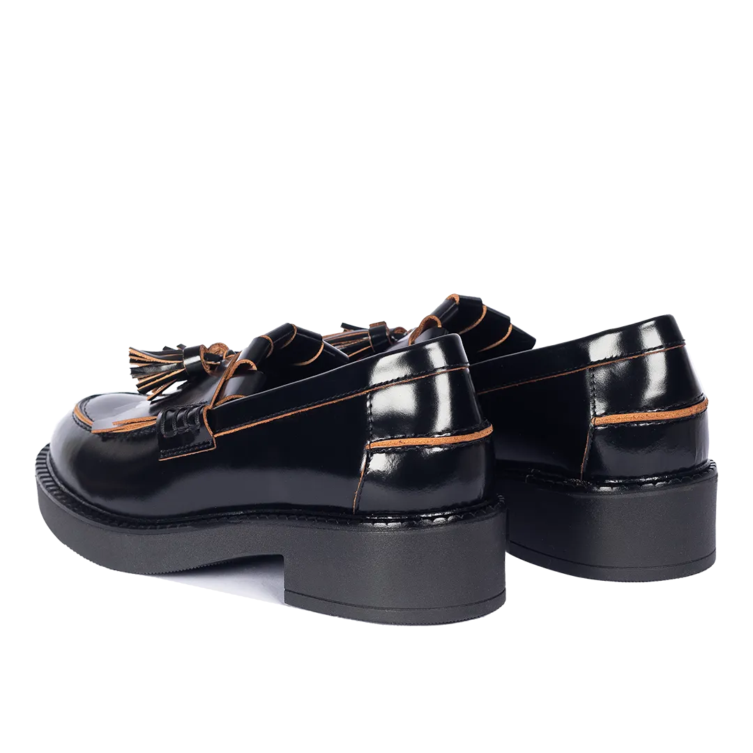 Chunky Penny Loafer mit Fransen- und Quastendetail