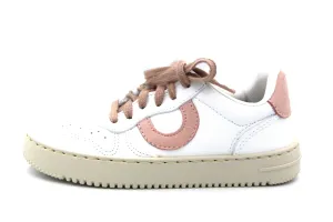 Cienta  White Pink Lace Up Sneaker 10040
