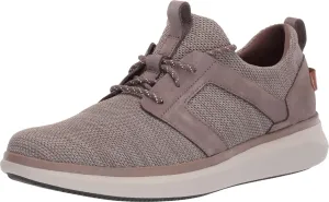 Clarks Mens Un Globe Lace Sneaker, Taupe Leather/Textile Combi, Size 8