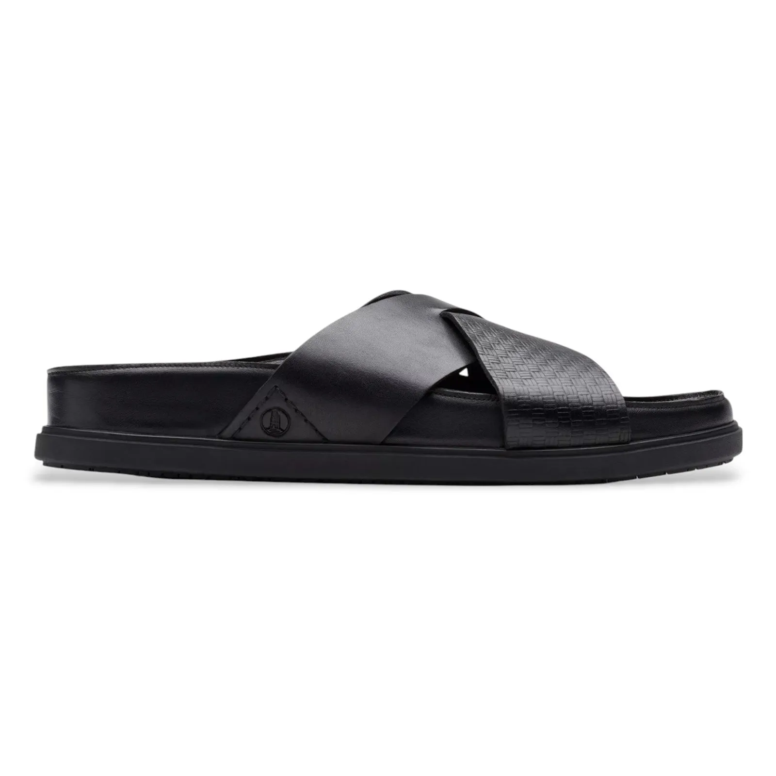 Clarks Torford Cross Leather Men's Slides Sandals