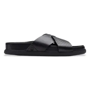 Clarks Torford Cross Leather Men's Slides Sandals