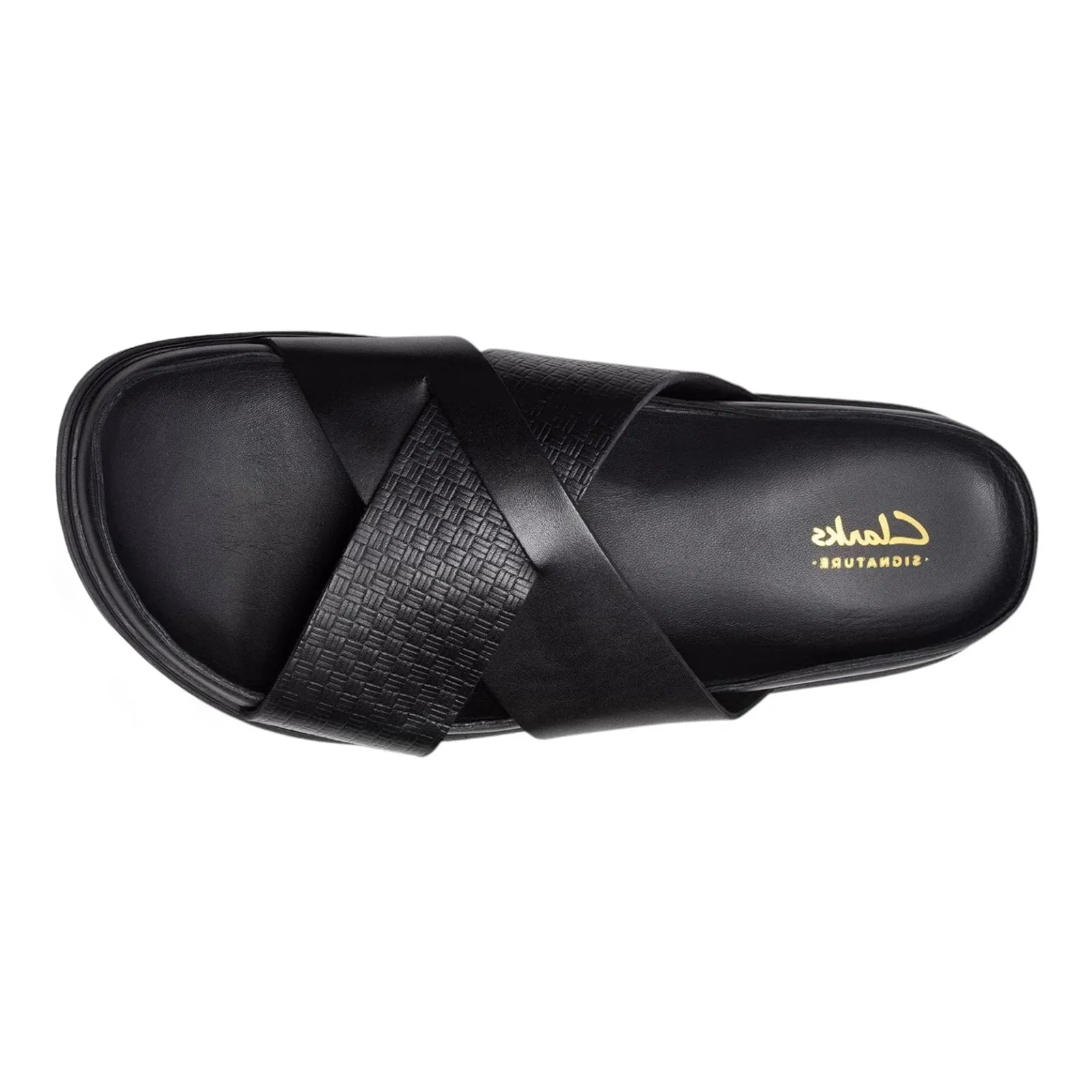 Clarks Torford Cross Leather Men's Slides Sandals