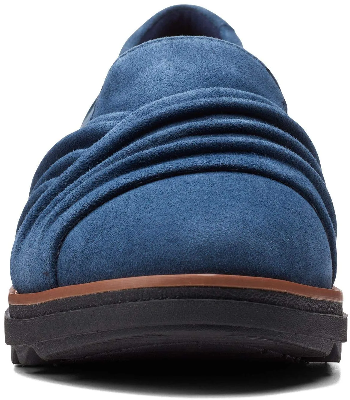 Clarks Women's Sharon Villa Loafer, Navy Suede, 8.5