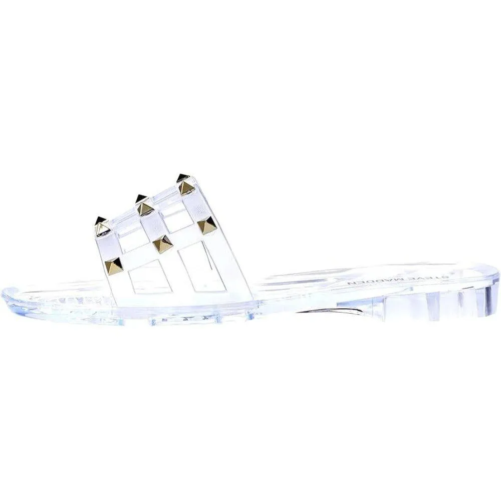 Clear PVC Studded Flat Slides