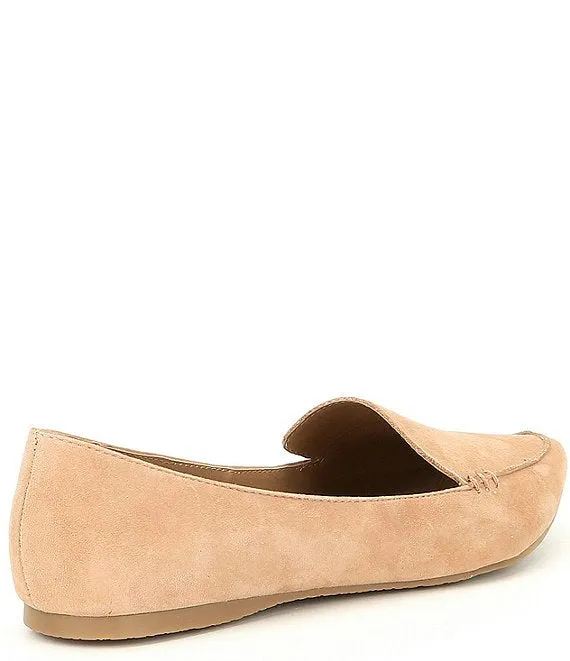 Clearance Steve Slip Pointed Toe On Feather Loafer Overnight delivery Women's Flat Madden Camel Suede